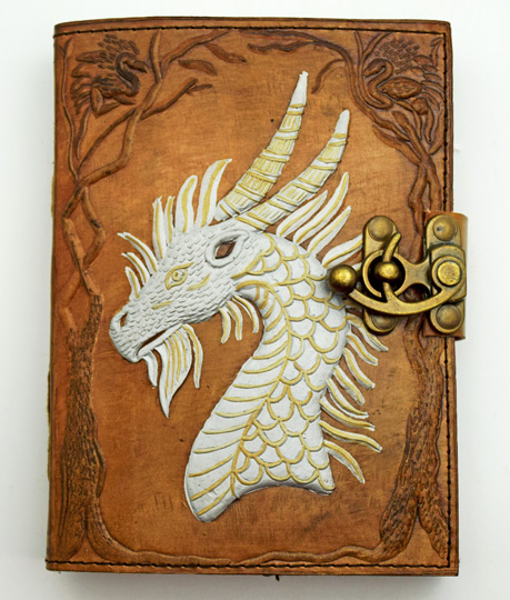 Tone Leather Embossed Dragon Journal